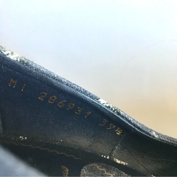 YSL YVES SAINT LAURENT Starfish Print Canvas Platform Wedge Size 9.5 US  EU 39.5 - Picture 12 of 13